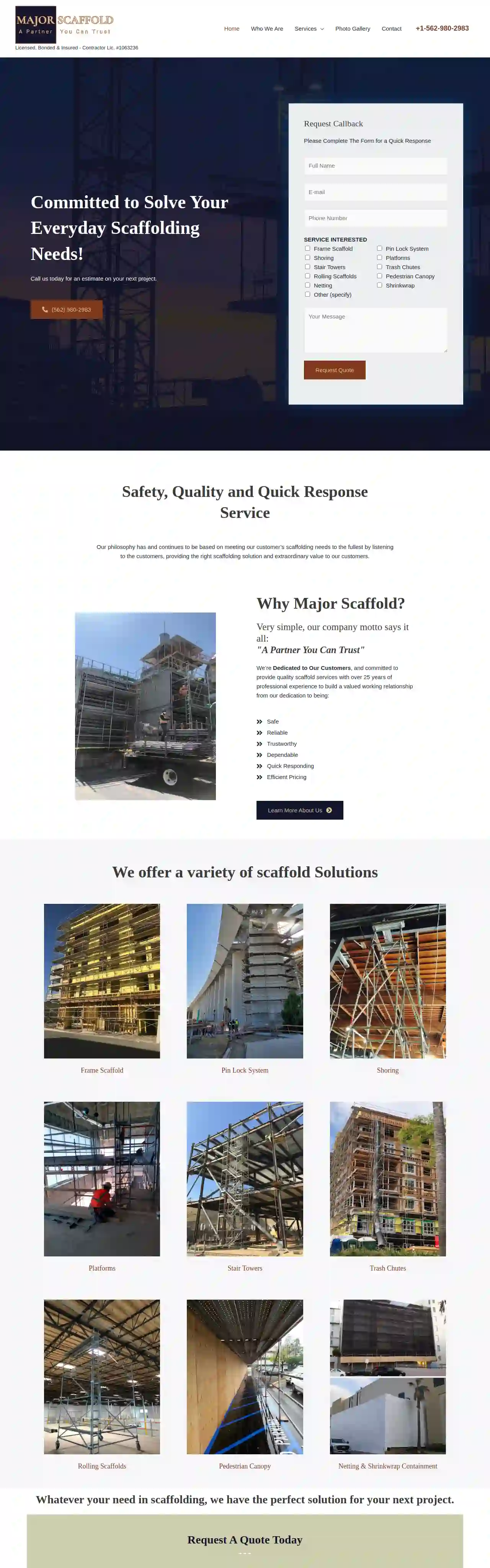 Major Scaffold, Inc.